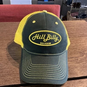 Hill Billy Bourbon Snapback Hat 86 Proof Green Yellow Mesh Stitched NEW - Picture 1 of 15