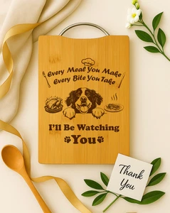 Bernese Mountain Dog Personalized Engraved Cutting Board Funny Christmas Gift - Picture 1 of 5