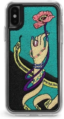 Capa telefone uivante ZERO GRAVITY para iPhone X/XS - Design bordado - Imagem 1 de 4
