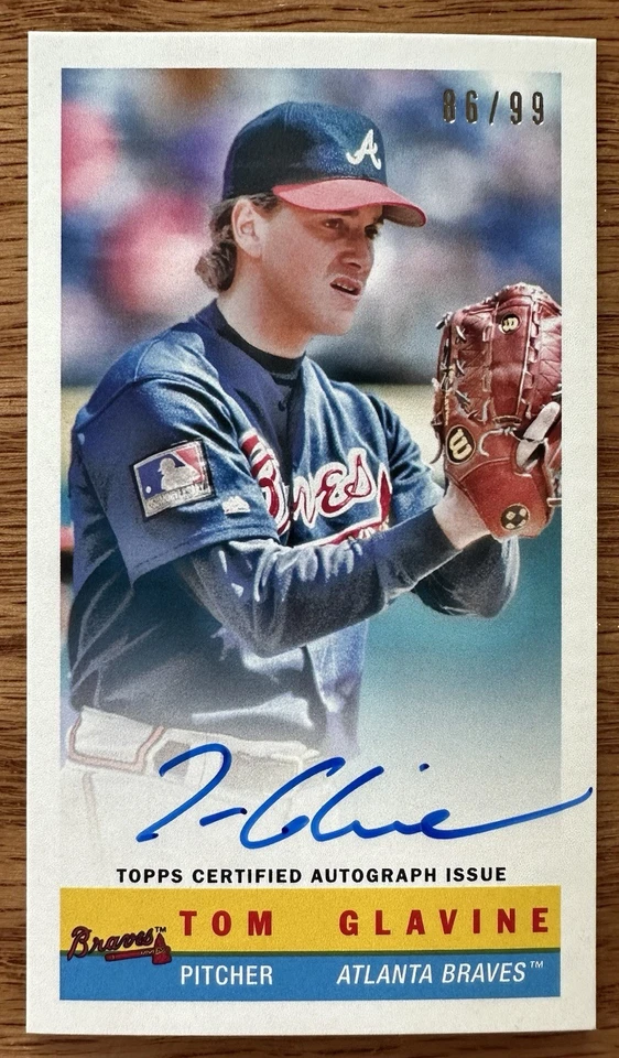 2017 Topps Archives 1959 年 Bazooka 签名 86/99 Tom Glavine #59BA-TG 签名名人堂 — 第 1/2 张图片
