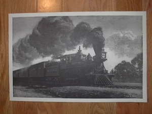 OLD LOCOMOTIVE TRAIN PRINT! THE GENERAL W.&A.R.R. HAHN RAILROAD PRINTS HERE LOOK - Picture 1 of 1