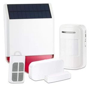 VisorTech Solar-Funk-Alarmalage XMD-4400.Easy 110dB 5-tlg Starter Set Con Sensor - Bild 1 von 6