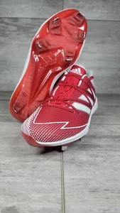 Size 7.5 Adidas Adizero Afterburner 7 EG7613 Baseball Cleats Red/White New - Picture 1 of 10