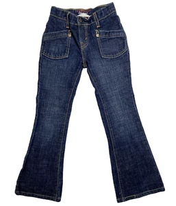 Levi Straus Signature Jeans Girls 6X Flare Leg Clean Boot Dark Wash Stretch - Picture 1 of 21