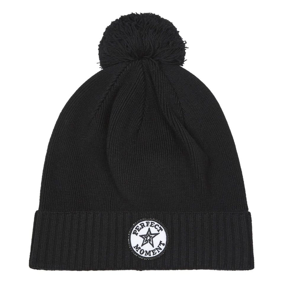 Gorro parche II PERFECT MOMENT | Tejido lana merino negro Foto 1 de 1
