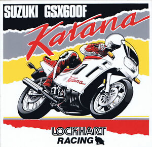 1988 SUZUKI GSX 600F Katana LOCKHART RACING Aufkleber sticker
