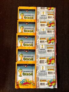 PANINI 10 POCHETTES PACKETS BUSTINA WORLD CUP WC BRASIL 2014 SEALED NEW MINT