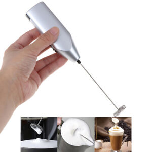1 Handhold Milk Frother Battery Operated Foam Maker Electric Egg Beater Whisk FU