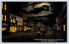 Vintage Postcard Homestead PA Eighth Ave from Ann Street Night Old Cars Q13