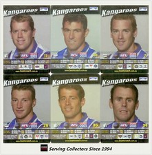 2003 AFL Teamcoach Trading Card Silver Team set North Melbourne (9)