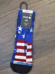STANCE THE BANNER STARS/STRIPES KIDS CREW SOCKS IN RED/WHITE/ BLUE SIZE MEDIUM - Picture 1 of 1