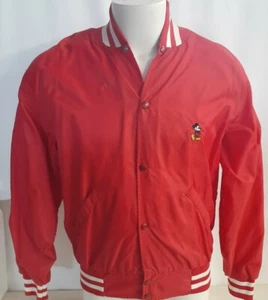 Vintage Mickey Mouse Varsity Racing Embroidered Jacket Walt Disney Productions M - Picture 1 of 7