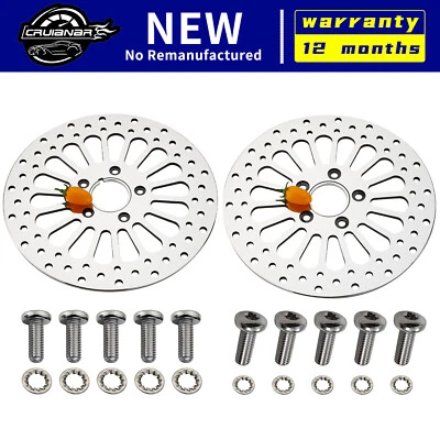 11.5" ( Front & Rear ) Brake Rotors Mirror Polished for Harley Touring Dynas - Image 1 of 4