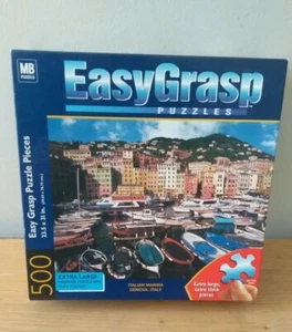 MB Puzzle EASYGRASP 500 Pieces XL Size ITALIAN MARINA, GENOVA ITALY Vintage Game - Picture 1 of 2