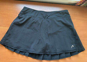 HEAD Womens Size large black Stretch Waist Golf Tennis Casual Skort skirt shorts