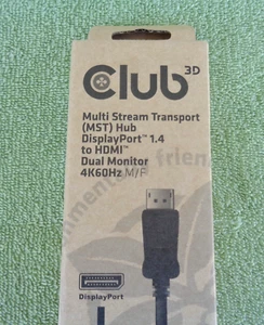 Club 3D - Hub di trasporto multistream porta display da 1,4 a HDMI doppio monitor 4K60Hz - Foto 1 di 2