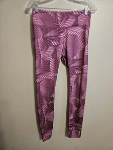 Reebok Womens Purple Print Mid Rise Leggings Size Medium - Picture 1 of 7