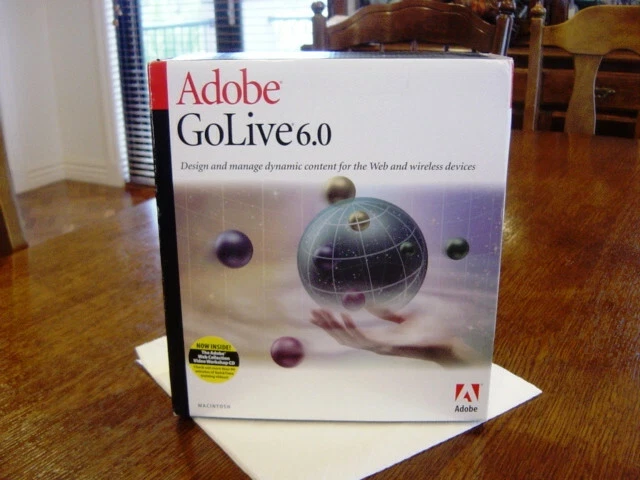 ADOBE GOLIVE 6 (MAC ONLY - MacOS 7.x - MacOS 10.5) - (OPEN BOX) - (NEW) - Image 1 of 1
