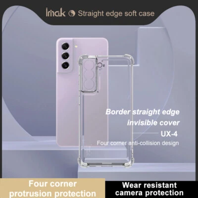 IMAK Para Samsung Galaxy S21 FE 5G Lujo Airbag Suave Transparente Estuche Cubierta Foto 1 de 4