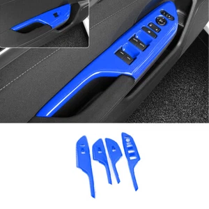 For Honda Civic 10th 16-2021 Bright Blue Car Glass Window Switch Lock Panel Trim - Picture 1 of 6