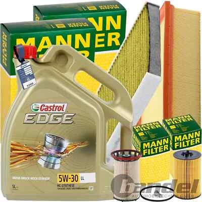 MANN-FILTER MANN INSPEKTIONSPAKET+5L CASTROL 5W30 MOTORÖL passend für VW TOURAN 5T PASSAT B8