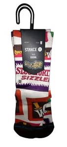 Willy Wonka Crew Socks 1 Pair Kids 11-2 White Brown & The Chocolate Factory NEW! - Picture 1 of 11