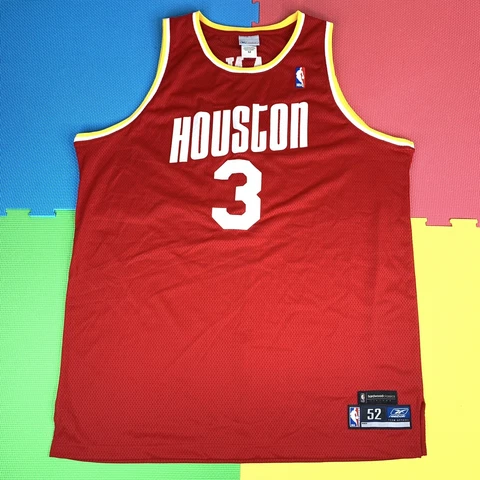NBA JERSEY HOUSTON ROCKEYS STEVE FRANCIS REEBOK AUTHENTIC HWC Size 52 VTG RARE Cover