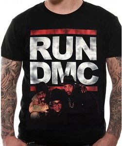 Run DMC T Shirt Photo Logo Official Classic Hip Hop Rap Tee New S M L XL - Picture 1 of 11