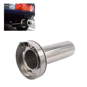 Universal Adjustable 4" Round Stainless Removable Exhaust Muffler Tip Silencer - Picture 1 of 17