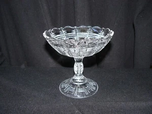 Paris (Roughneck, Zipper Cross) True open jelly compote 5 1/2" EAPG Bryce Higbee - Picture 1 of 9