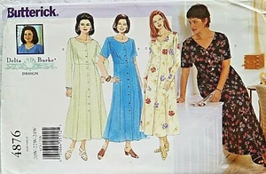 Butterick 4876 Delta Burke princess DRESS 20w-24w (42-46) pattern Uncut FF 1997 - Picture 1 of 9