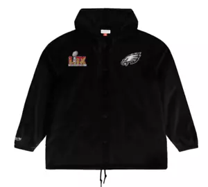 Philadelphia Eagles Super Bowl LIX Champions Mitchell & Ness Men's Jacket Hoodie - Picture 1 of 7