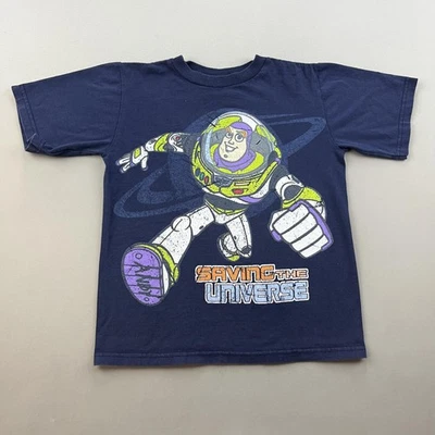 Vintage Buzz Lightyear T-Shirt Youth Medium Navy Blue Disney Toy Story Universe - Image 1 of 4