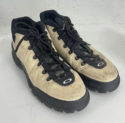 Oakley Nail Skull Crossbone Hiking Boots Shoes VTG 90s Y2K Leather Mens 12.5 - Image 1 of 4