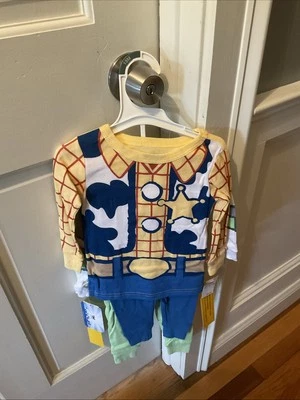 Juego de pijama de algodón de 4 piezas de Disney Toy Story para niños pequeños - ropa de dormir Buzz & Woody Foto 1 de 2