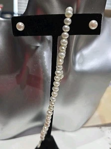 Sterling Silber FWP Armband und Ohrring 7,5" SB#87 - Bild 1 von 3