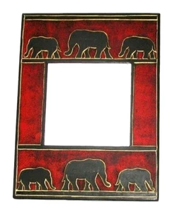 ELEFANTEN SPIEGEL Holzspiegel Wandspiegel Dekospiegel Elefant Elefantenspiegel - Bild 1 von 2