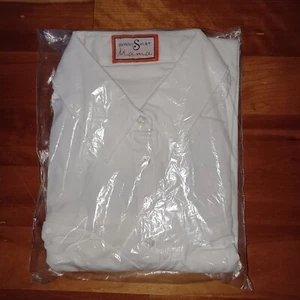 Shark Tank Skinny Shirt Mama Maternity Collar Solid White Small Career Work - Picture 1 of 8