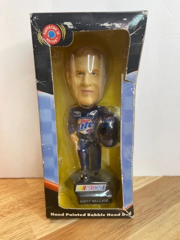 VINTAGE 2001 NASCAR RUSTY WALLACE "BOBBLE DOBBLES" BOBBLEHEAD NIB & RARE Cover