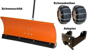 Schneeschild für Rasentraktor 100 x 40 cm Top Qualität Schneeketten oder Adapter - Bild 1 von 20