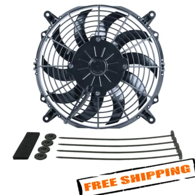 Derale 16110 10'' High Output Curved Blade IP68 Electric Puller Fan - Image 1 of 4