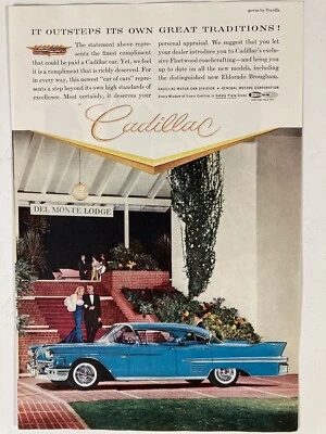 Cadillac 1958 4 puertas techo rígido anuncio impreso Foto 1 de 2