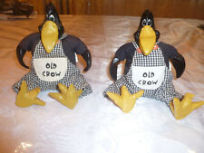 Lot (2) Vintage Russ Berrie & Co OLD CROW - Kathleen Kelly Critter Factory