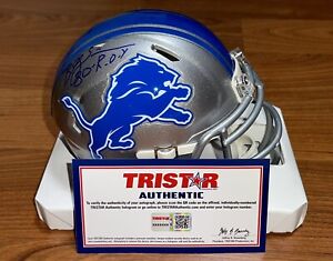 BILLY SIMS Autographed Signed Detroit Lions Mini Helmet 1980 ROY Inscription