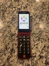 Alcatel One Jitterbug 4043S GreatCall Red Flip Phone for Seniors  TESTED WORKS