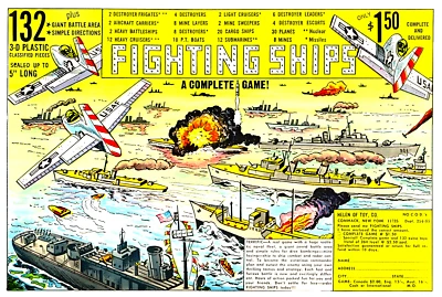 Barcos de Lucha Juguetes Niños Anuncio Lata Trasera 3 Capas Nevera Imán Sólido Dura No Flexible Foto 1 de 4