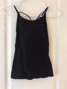 Ivivva Lululemon Girls Black Athletic Tank Top Strappy Size 10 - Picture 1 of 4