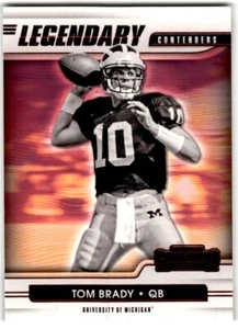 2021 Panini Contenders Draft Picks Legendary Red Tom Brady #7 Michigan - Picture 1 of 2