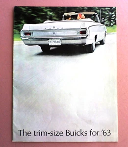 1963 Buick "Trim Size" Autos Verkaufskatalog. Feldlerche, Spezial. - Bild 1 von 6