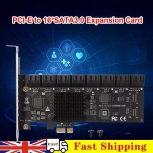 16-portowy kontroler karty rozszerzeń PCIE PCIe SATA3.0 Adapter 6Gbps do komputera stacjonarnego - Zdjęcie 1 z 8